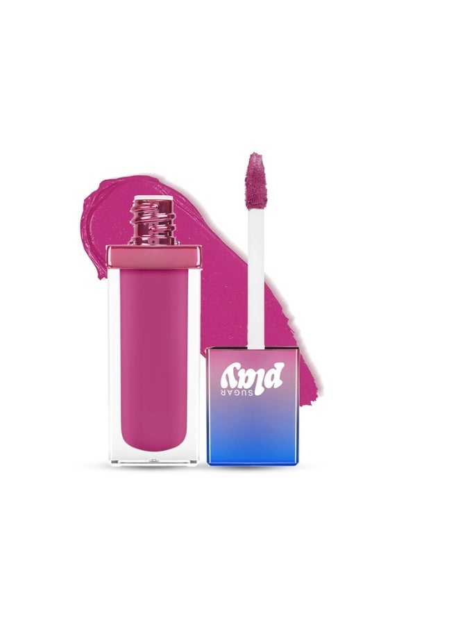 SUGAR Play Vibe Check Liquid Matte Lipstick | 4.5ml - 03 Snacc (Bright Pink) - Image 1